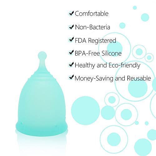 SPEQUIX Women Reusable Female Silicone Menstrual Cup FDA Feminine Period Soft Hygiene Cup w/ 1 Pc Cute Rabbit Sterilized Cup (Large)