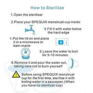 SPEQUIX Women Reusable Female Silicone Menstrual Cup FDA Feminine Period Soft Hygiene Cup w/ 1 Pc Cute Rabbit Sterilized Cup (Large)