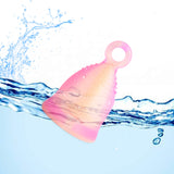 Mini Menstrual Cup With Ring For Easy Removal - Small 24ml Low Cervix - Soft - 12 Hour No Spill - Pad and Tampon Alternative - FDA Approved Medical Grade Silicone - Teen PEACHSWIRLCUP by PEACHLIFE INC