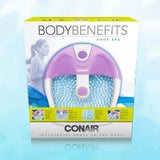 Conair Foot Spa/Pedicure Spa with Soothing Vibration Massage, Lavender/White