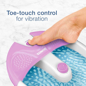 Conair Foot Spa/Pedicure Spa with Soothing Vibration Massage, Lavender/White