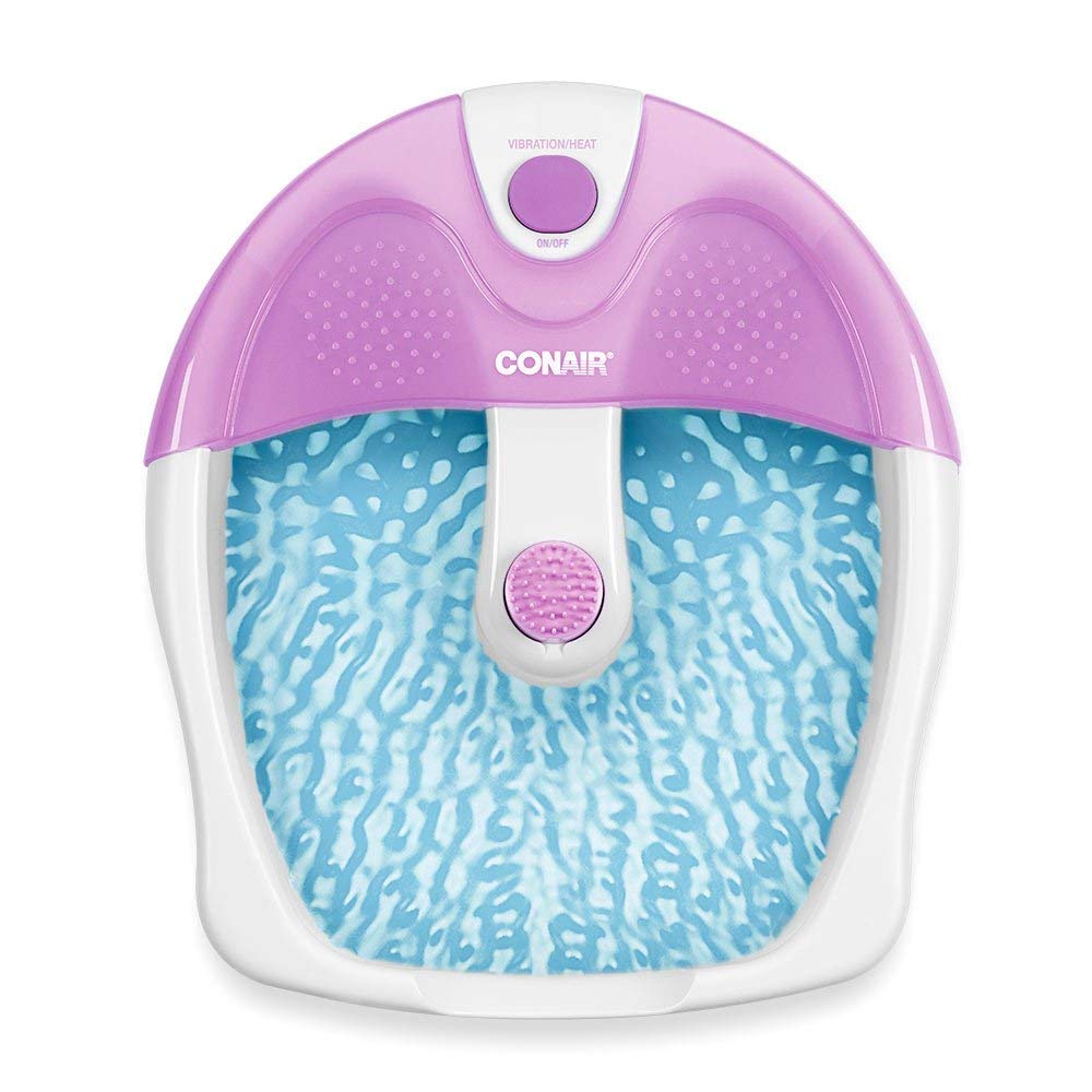 Conair Foot Spa/Pedicure Spa with Soothing Vibration Massage, Lavender/White