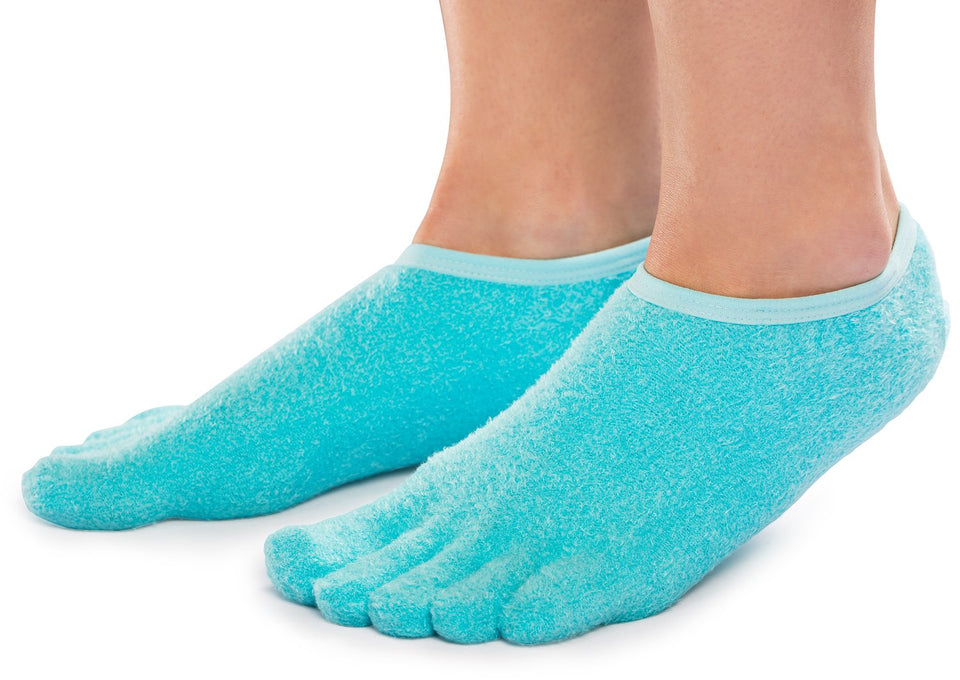 NatraCure 5-Toe Gel Moisturizing Socks (Helps Dry Feet, Cracked Heels, Calluses, Cuticles, Rough Skin, and Enhances your Favorite Lotions and Creams) - 110-M CAT - Size: Medium
