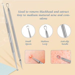 Product Name: BESTOPE 6pcs Blackhead Remover Extractor Tweezers Tool,Comedone Pimple Extractor Acne Zit Popper Blackhead Removal Tools Kit Treatment for Blemish Risk Free Nose Face Skin