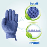 1 Pair EvridWear Strong Exfoliating Hydro Body Scrub Gloves. Dead Skin Cell Remover. Bath and Shower Gloves for deep cleansing and a healthy looking skin (Heavy Exfoliating, Gray)