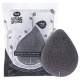 MY Konjac Sponge | 100% All Natural Korean Facial Sponge with Activated Bamboo Charcoal. Premium Quality & Larger Size. Halal, Leaping Bunny Cruelty Free and The Vegan Society Certified.